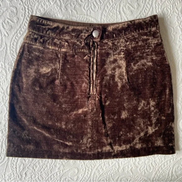 Free People Brown Mini Skirt Perfect for Night Out - Picture 3 of 5